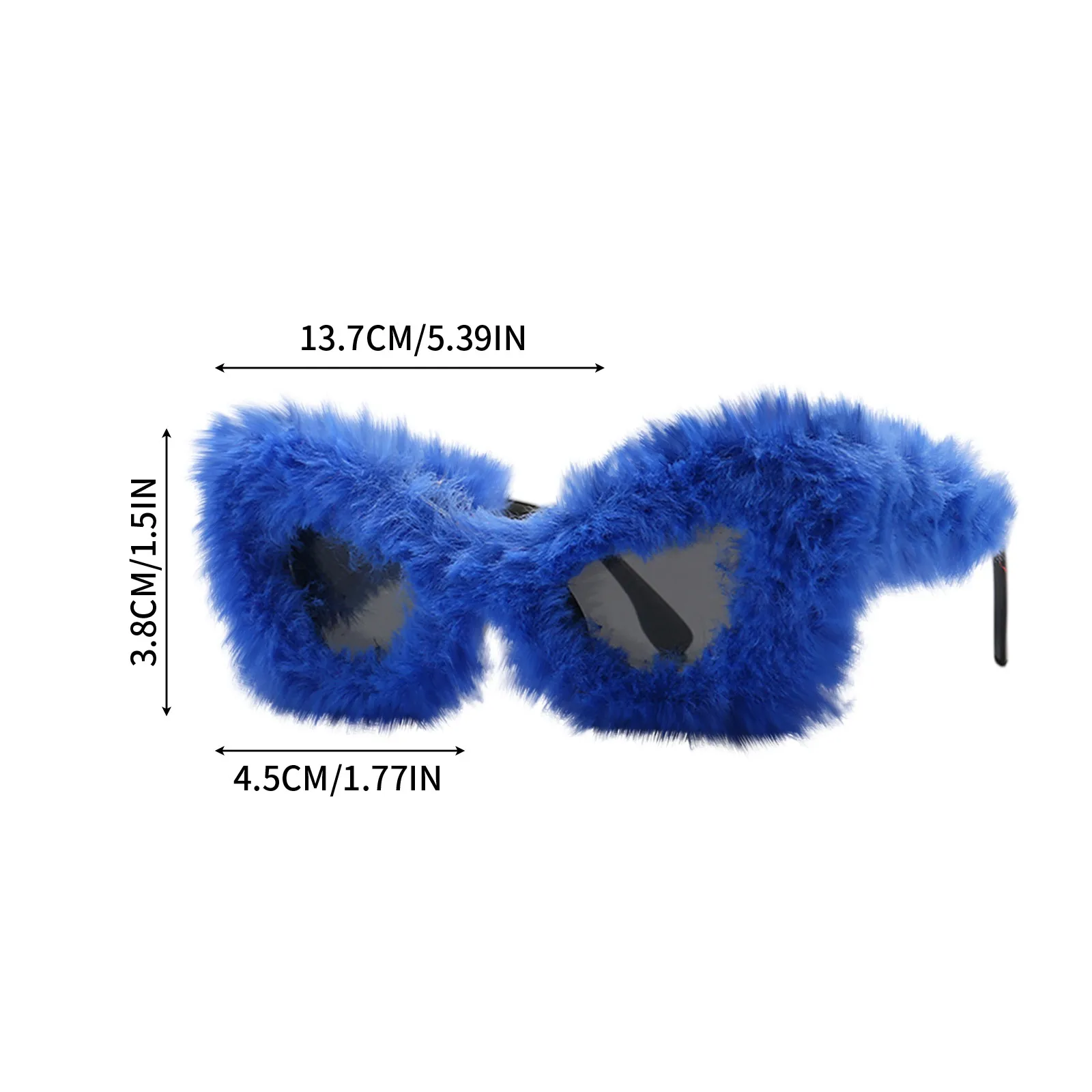 Okulary przeciwsłoneczne na Halloween, kostium, modne, urocze, kolorowe, pluszowe, puszyste, akcesoria do przebierania, punkowe, miękkie, aksamitne okulary przeciwsłoneczne