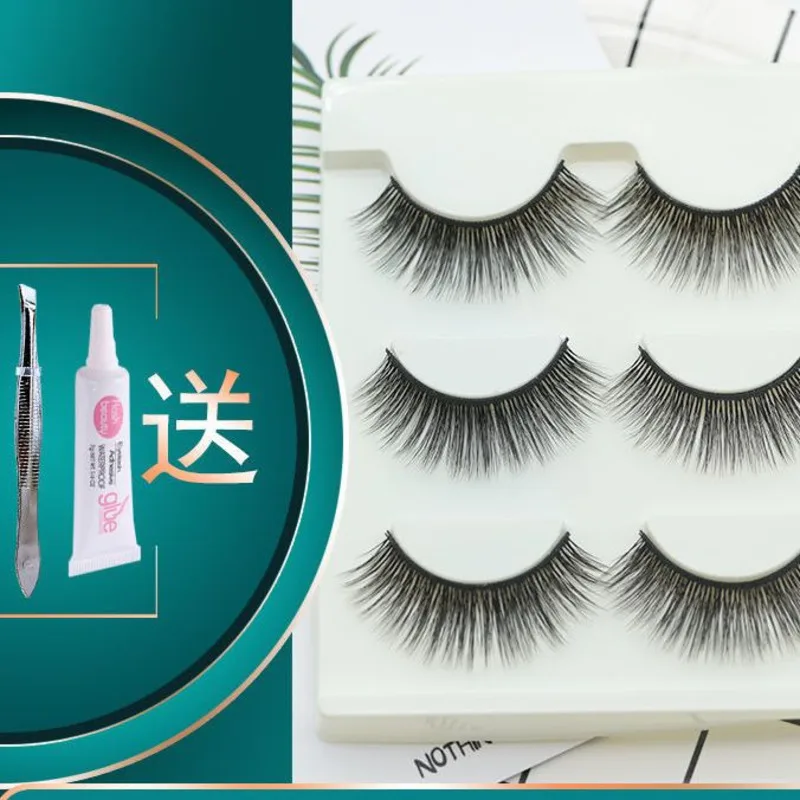 Qingxiaoman 3D Multi-Layer False Eyelashes B003 Thick Slender Long for Stage Bridal Makeup Studio Use