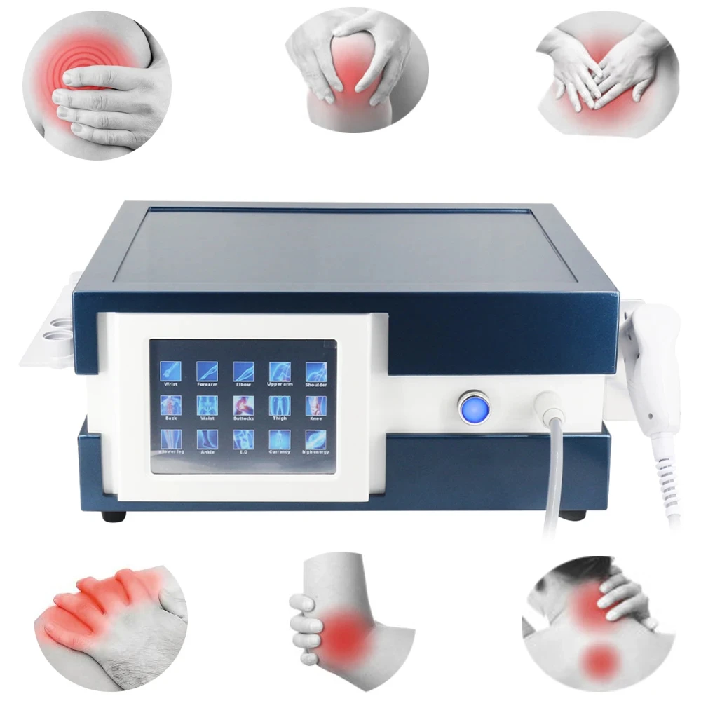 12Bar Shockwave Therapy Machine 6 Probes Extracorporeal Pneumatic Shock Waves Tennis Elbow ED Pain Relief Body Relax Massager dd