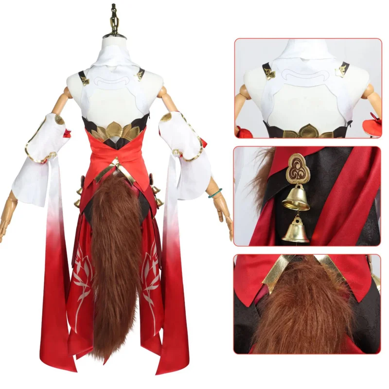Anime Game Honkai Star Rail Tingyun cosplay Sexy Women Dresse wig Fox tail set Halloween Uniform Carnival Clothes