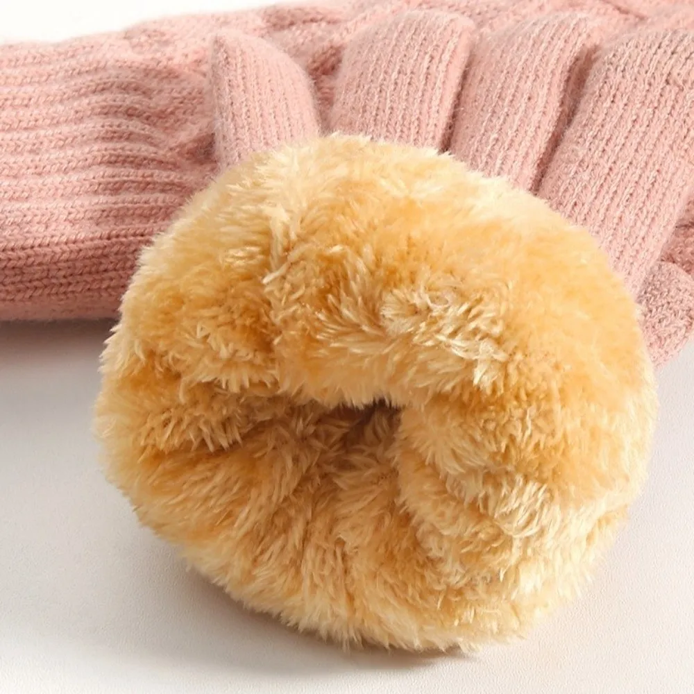 

Повседневные эластичные жаккардовые перчатки, двухслойные вязаные перчатки с флисовой подкладкой, утолщенные перчатки для занятий спортом на открытом воздухе с сенсорным экраном