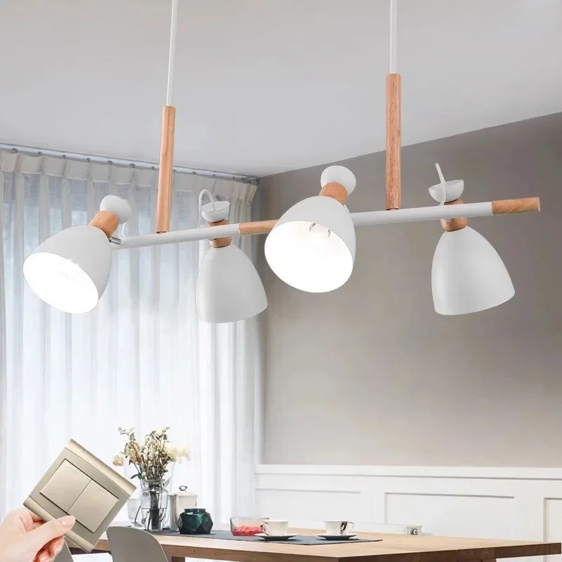 

Nordic Log LED Pendant Lights for Living Dining Room Food Tables Kitchen Designer Chandelier Home Decor Hanging Light Fixture
