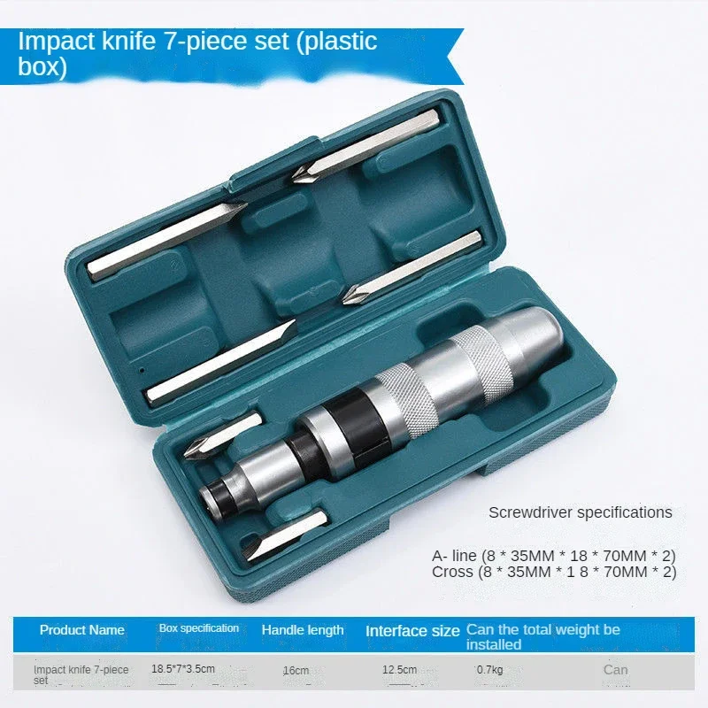 For Tgn005 7 Pcs Kit Screw Extractor Sets Impact Screwdriver With Phillips Slotted Bits Driver By Hammer Hand Fastener Tools