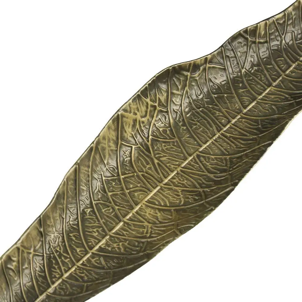 المحمولة اليدوية ورقة البخور صينية سبائك الزنك العتيقة حامل البخور ورقة تصميم عمودي البخور الرف هدية #5