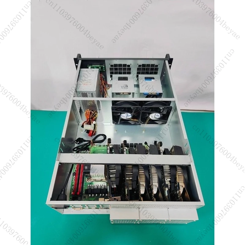 4U chassis 650 deep 12 slots 4 channels graphics card ultra micro dual main board deep learning