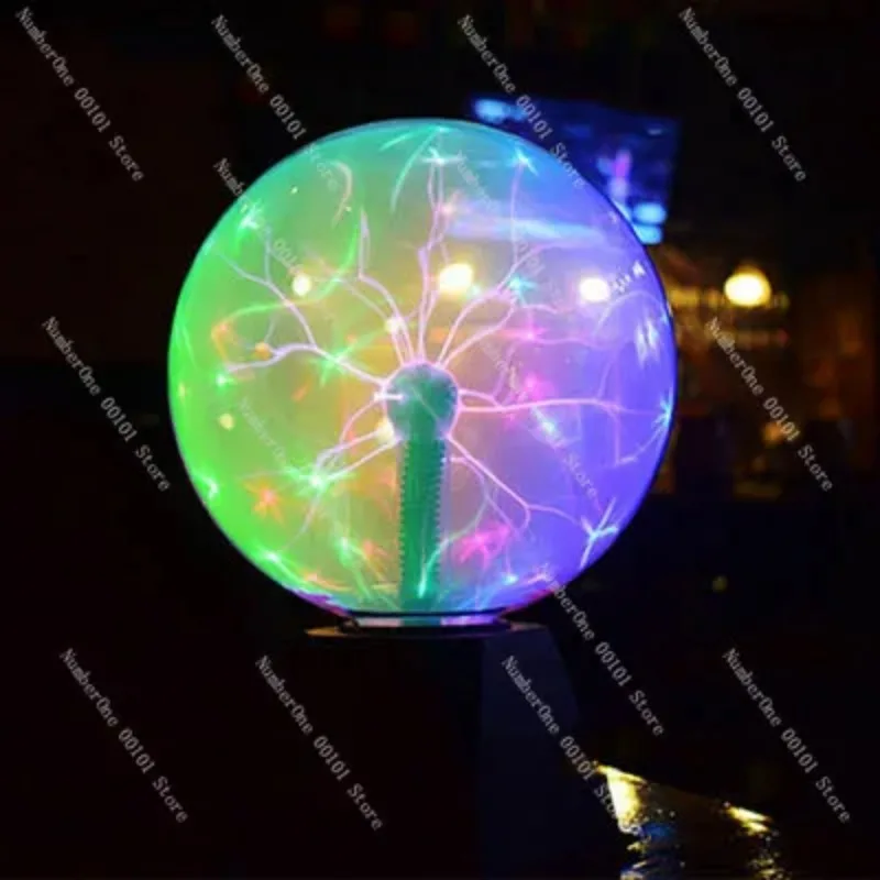 Plasma Ball Arc Sphere Lamp, Touch Voice Activated Lightning Globe Lamp 12V USB, Science Home Decor Night Light