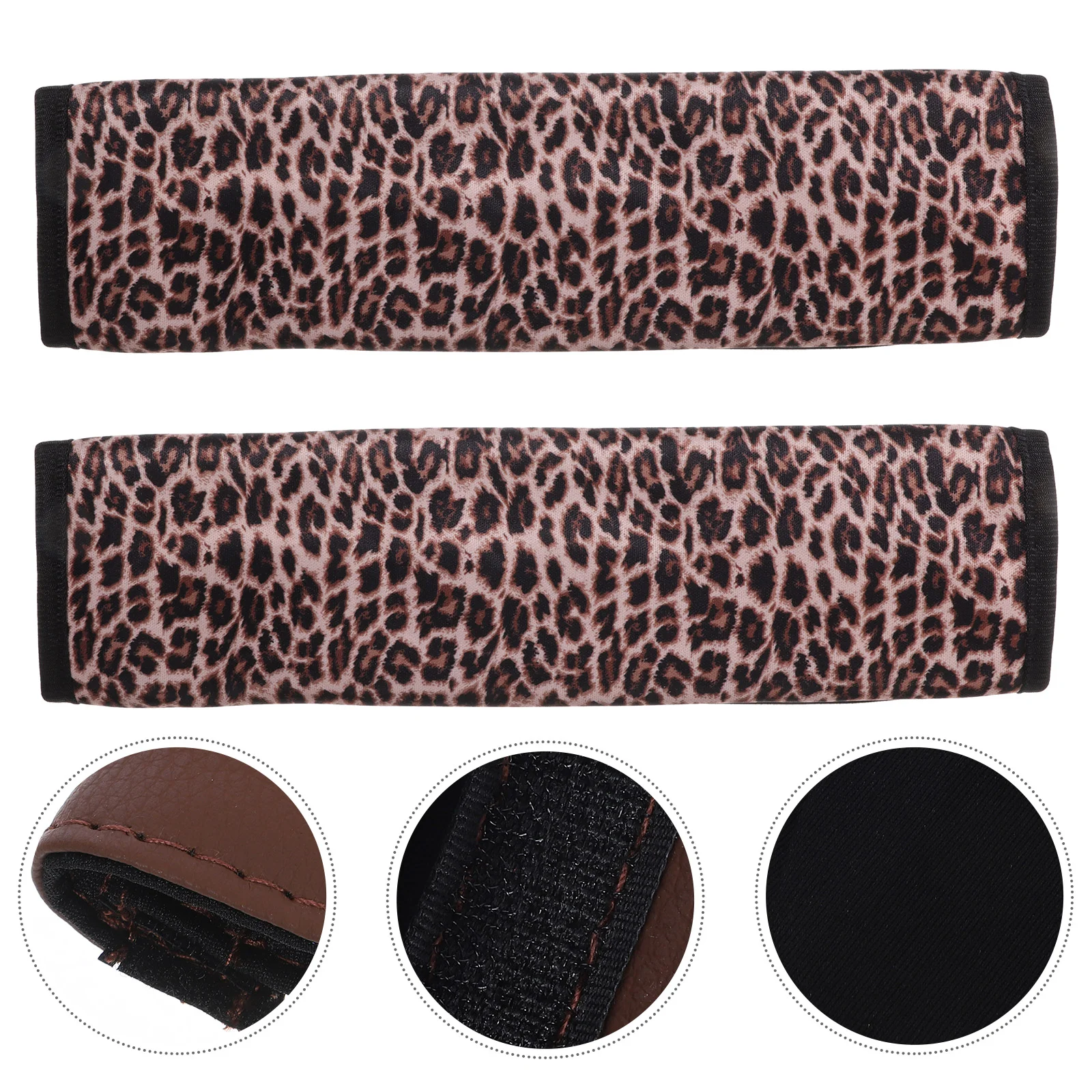 2 Pcs Safety Belt Pads Seat Shoulder Auto Car Protection Cover Child Leopard Stroller Wagons