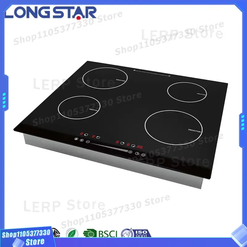 2025 New 4 Burner Induction Cooktop Household Electric Stove High Efficiency Sensor Touch Control Multi Function DIY Kitchen