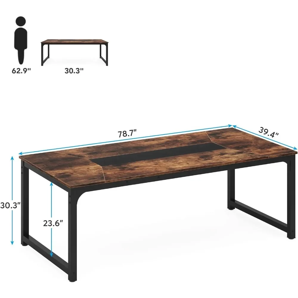 Kleine Boom 70.9 Inch X Groot Computerbureau, Bruin
