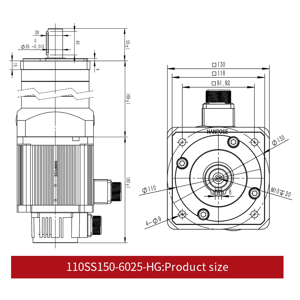 محرك سيرفو 6.0A 6N. م 130SS150-6025-HG20 علبة التروس الكوكبية عالية الدقة محرك سيرفو يعمل بالتيار المتردد 1.5KW ASD3300 محرك سيرفو
