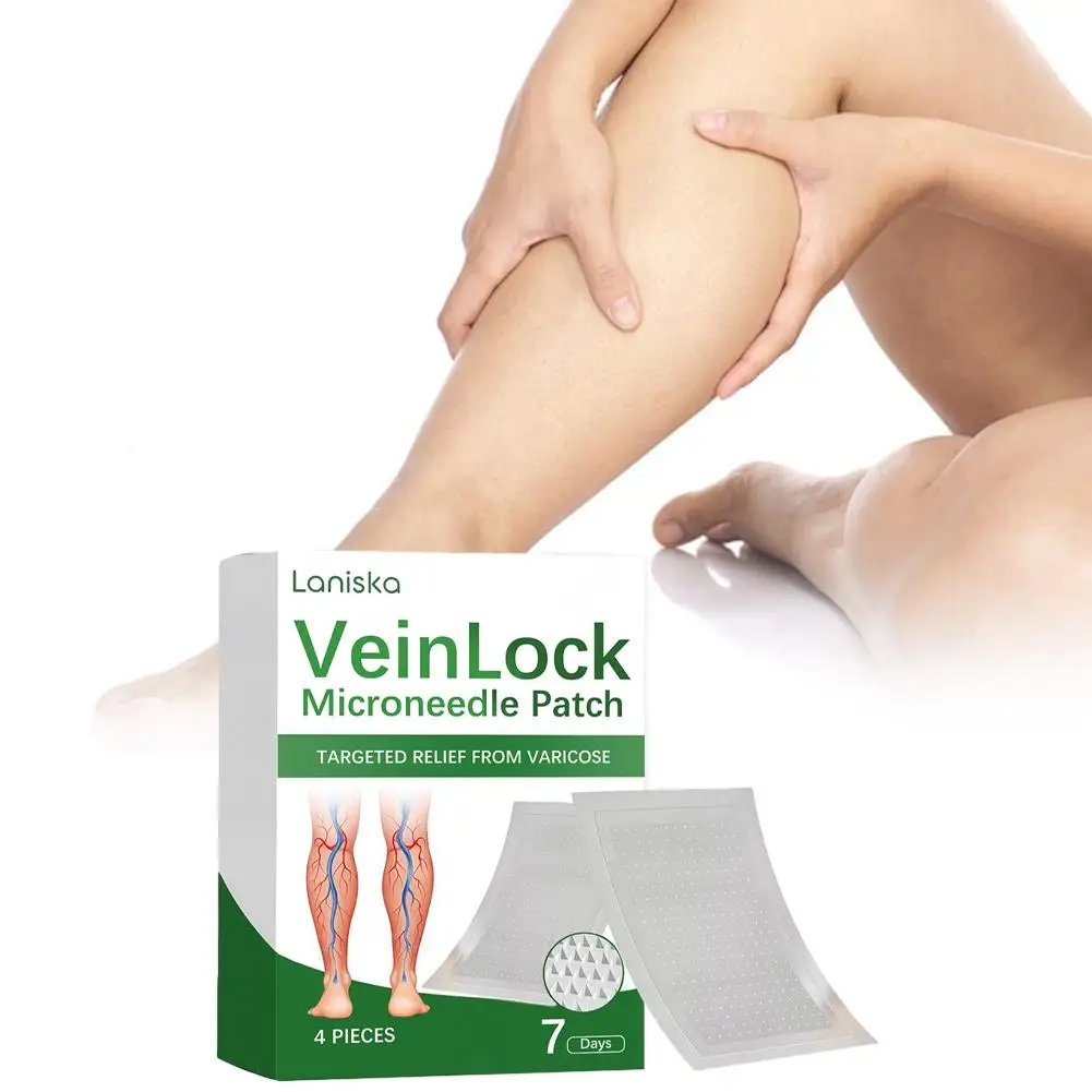 Leg Varicose Veins Relief Patch Microneedle Technology for Smooth Skin Breathable Gentle Care Sticker for Swollen Aching Legs
