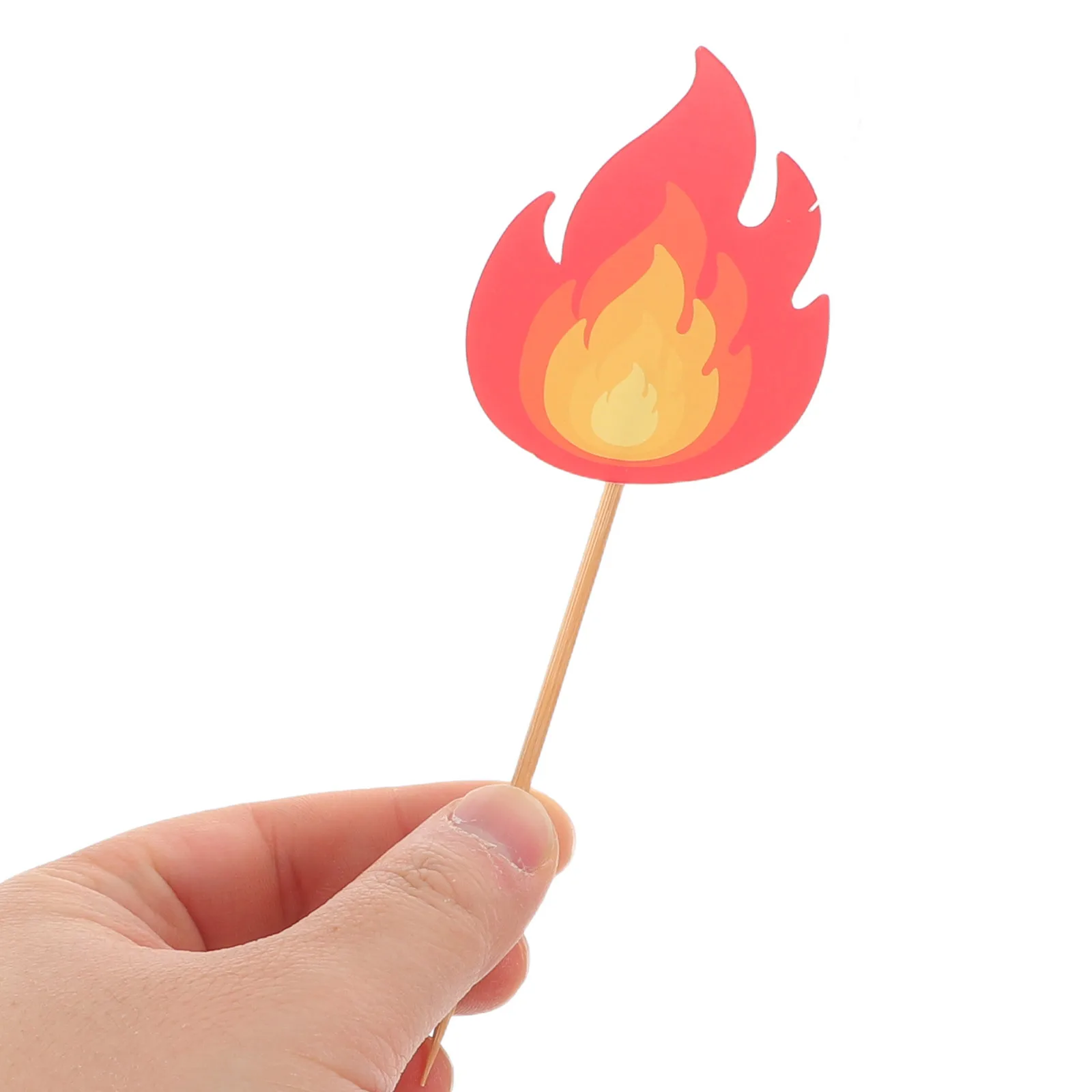 

50 Pcs Firefighter Cake Toppers Decor Themed Cupcake Flame Decorations Birthday