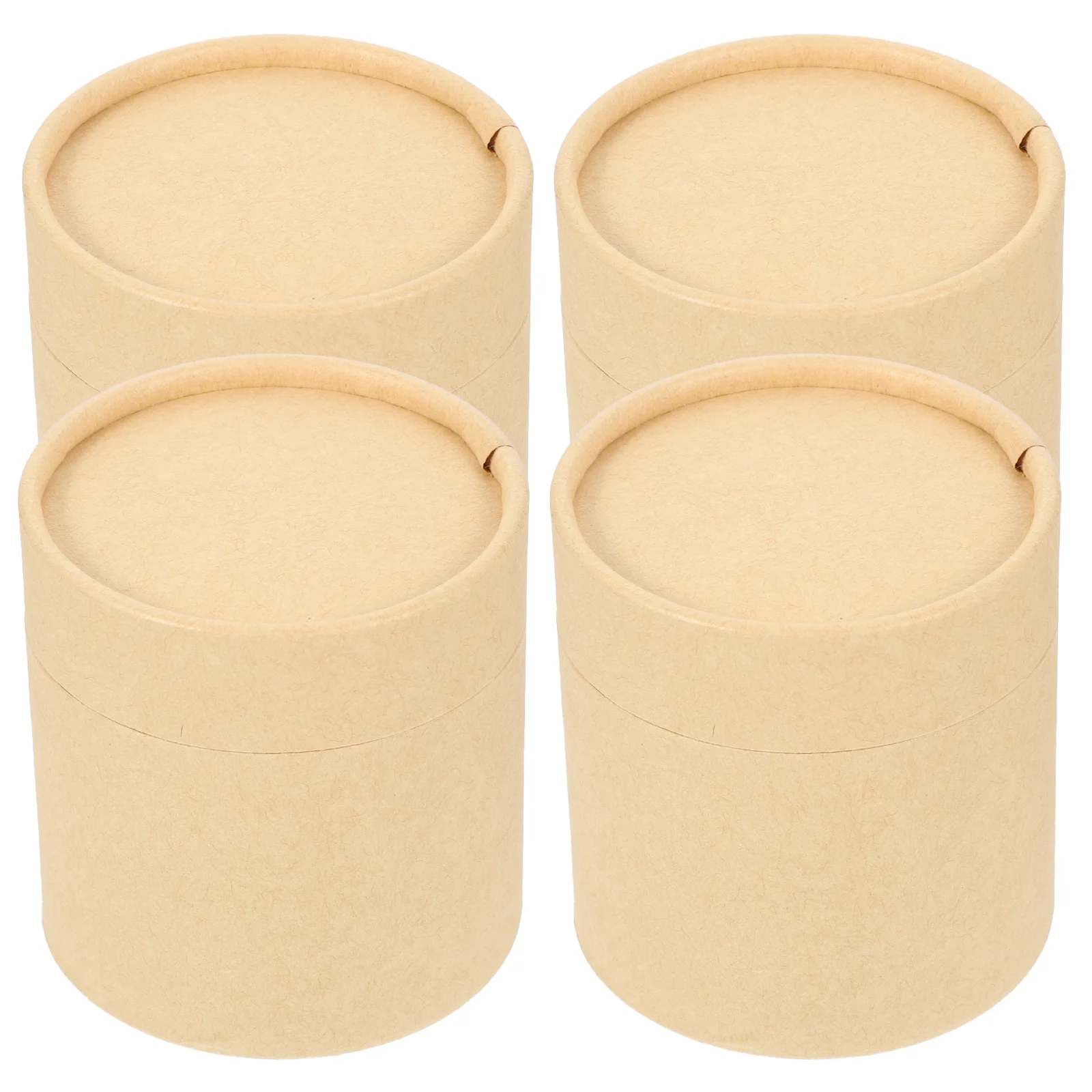 

4Pcs Convenient Tea Canisters Multi- Storage Jars Kraft Paper Containers Aroma Preserving