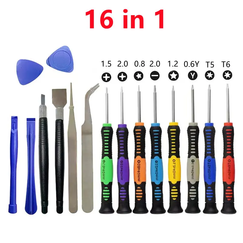 Kit de herramientas profesional de apertura y desmontaje de pantalla universal para teléfonos, destornilladores para iPhone Samsung Xiaomi