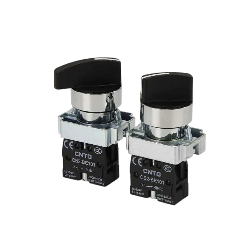 22mm Selector Switch 2/3 Position Latching & Momentary Short & Long Handle 1NO 2NO 10A 600V IP65 Compatible with XB2 Series