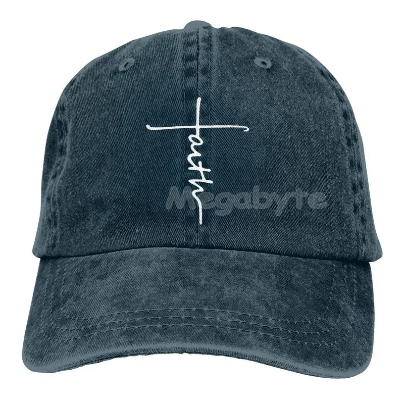 Faith Cross Hat Adjustable Baseball Cap Unisex Washable Cotton Trucker Casual Adjustable Outdoor Cap Dad Hat