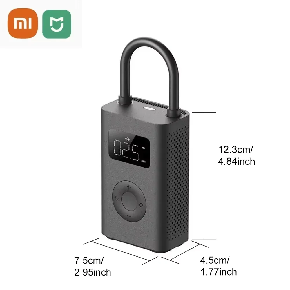 Новинка 2025 года, надувной воздушный компрессор Xiaomi Mijia Treasur 2D 2000 мАч, портативный надувной воздушный насос 2D для велосипеда, автомобиля, мотоцикла, мяча