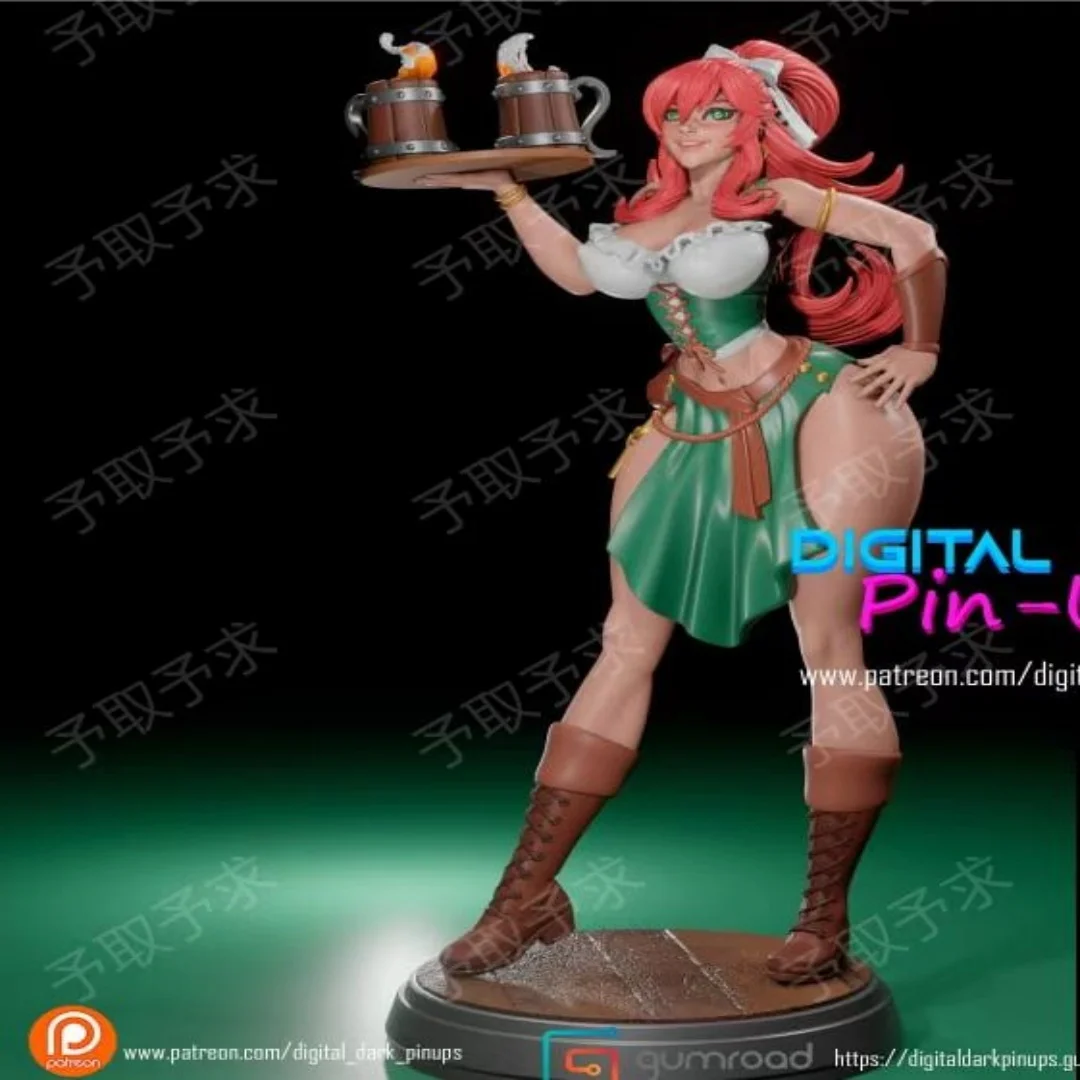 

Масштаб 1/35, фигурка из смолы, пивная девушка, Nsfw, две версии, модель, комплект, статуя, разобранная и неокрашенная игрушка для 3D-печати