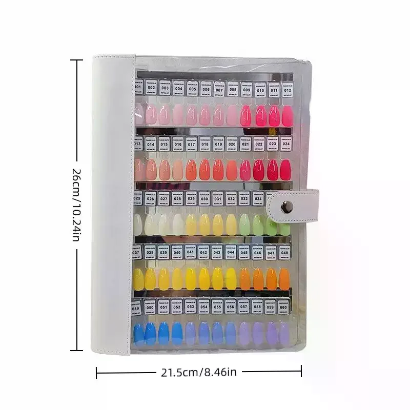48/96/144/192色 マグネット式 ネイルアート スウォッチブック マニキュア カラーテスト ストレージブック 大型 アクリル製 ワークス ディスプレイ カラーカード