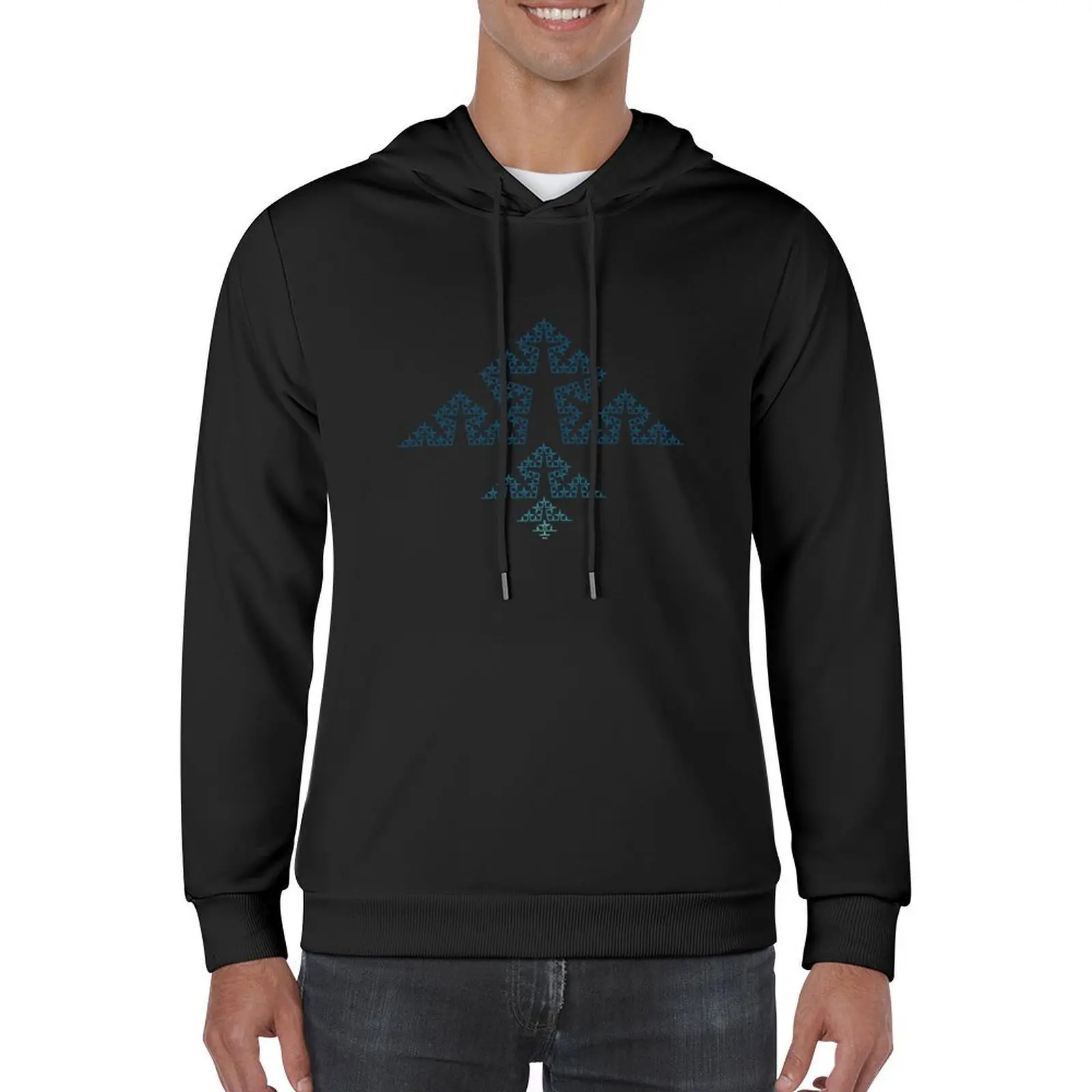 Cesàro Fractal - Line Sequence Hoodie men's winter sweater men's sweat-shirt clothes for men hoodie graphic