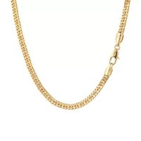 XP Jewelry -- ( 60 cm x 3.8 mm 6 mm ) 24 k Pure Gold Plated Cuba Chain Necklaces for Men Women Fashion Street Jewelry