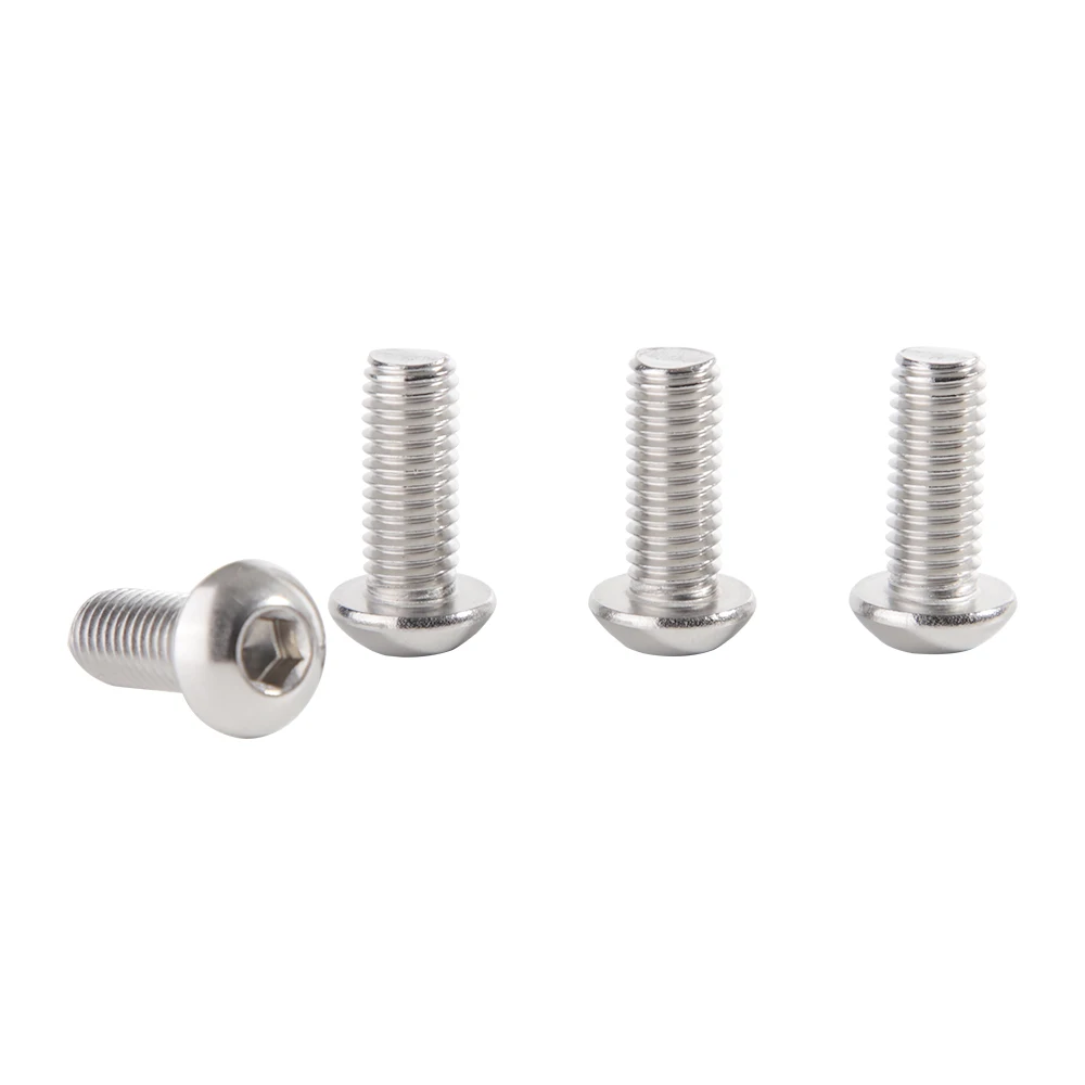 ISO7380 Round Allen Inner Hexagon Socket Screw 304 Stainless Steel Button Head Socket Cap Screws Fully Threaded M4 M5 M6 M8 M10