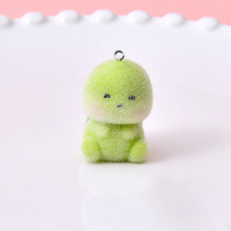 5pcs Flocking Green Turtle Resin Charms Animal Pendant DIY Phone Chains Keychain Accessory for Jewelry Making Findings image 4