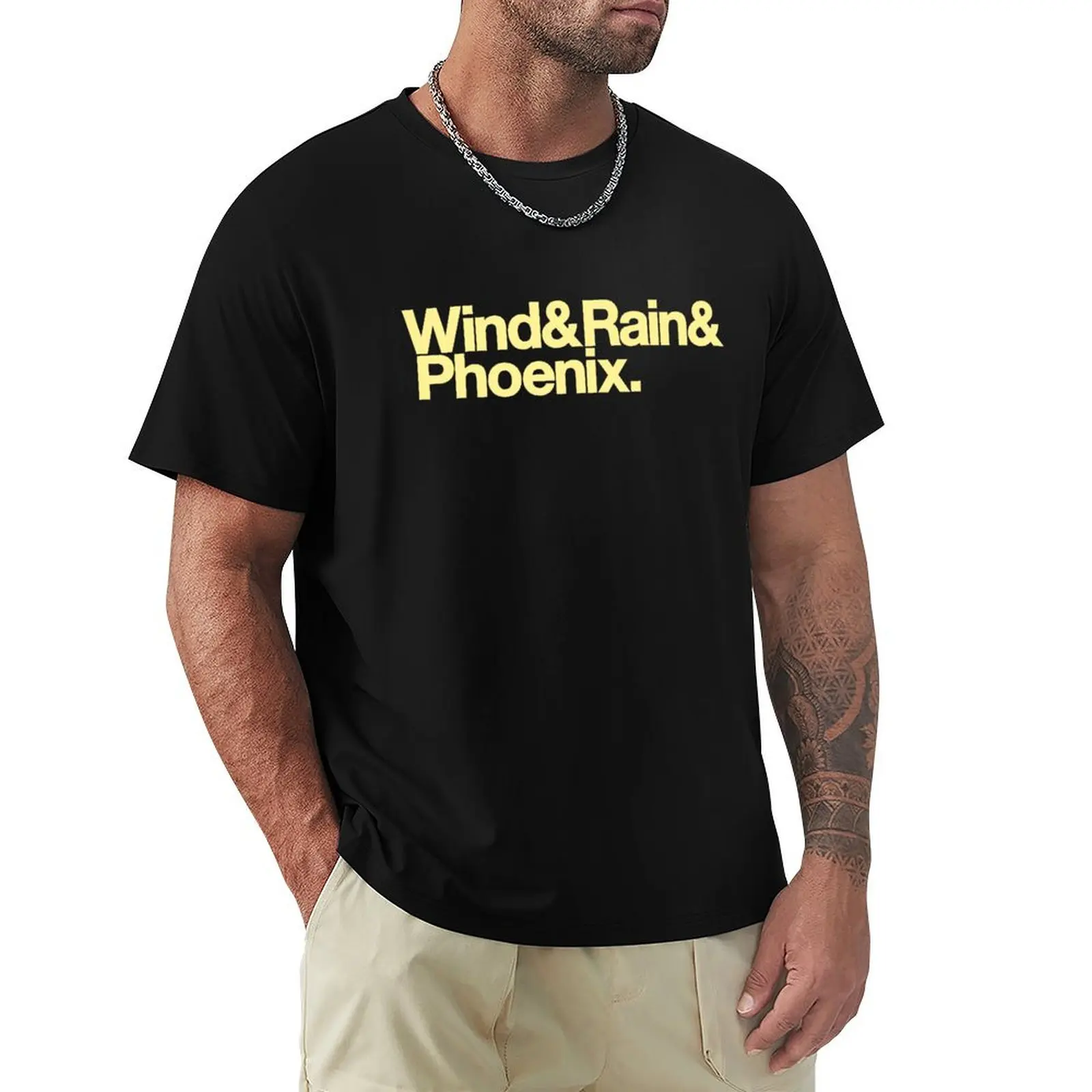 

Wind & Rain & Phoenix (Yellow) T-Shirt graphic shirts Personalized t-shirt football t shirt tops shirts men graphic