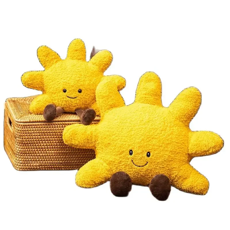 Kawaii Plush Sun Pillow Creative Sunshine Plush Toys Stuffed Soft Car Sofa Cushion Dolls Cute Home Decoration Gift for Children