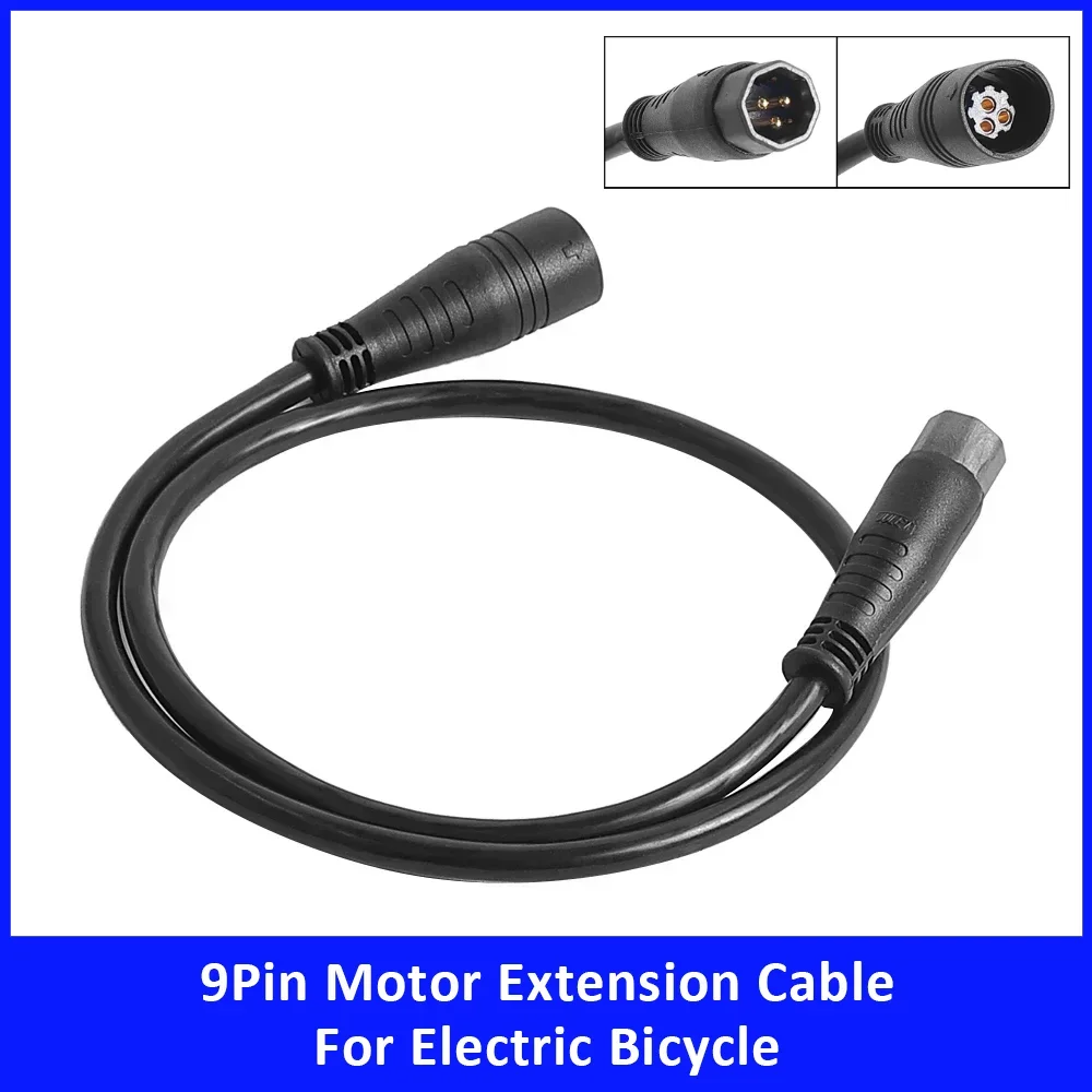 For 750W/1000W Electric Bicycle Motor 9Pin Extension Cable Electric Bike Motor Extension Wire Accessories Replacement Parts