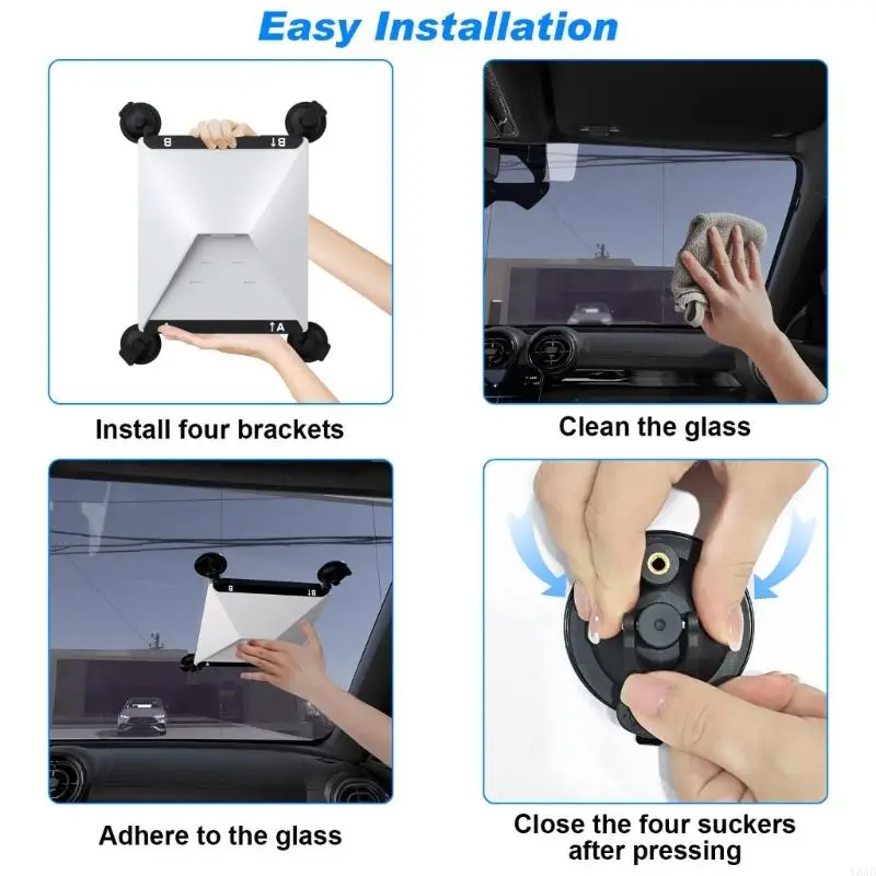 Y8AD Car Mount Suction Cup Holder for Mini Satellite Stand Stable Reception