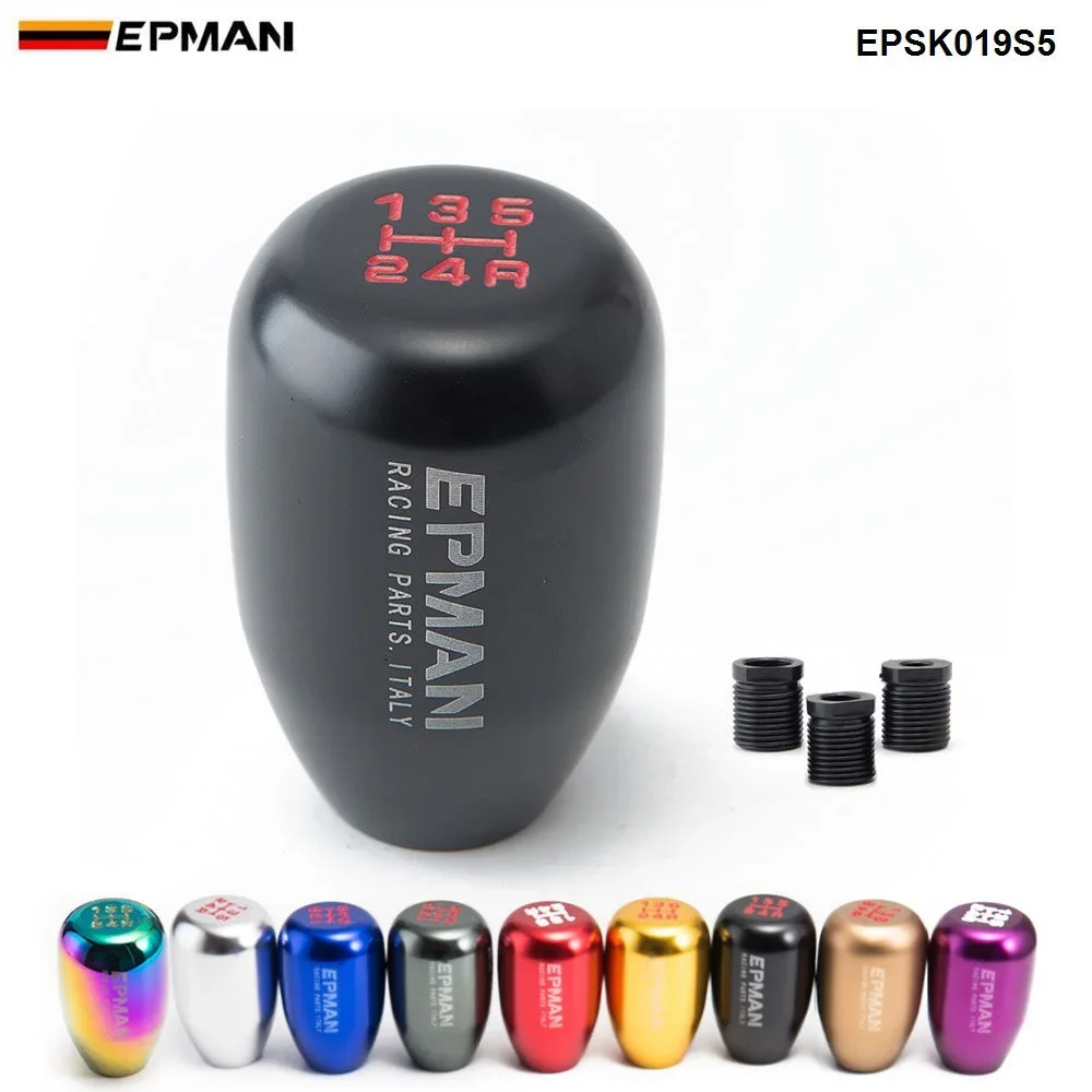 EPMAN Sport Universal Racing 5 Speed car Gear Shifter Knob  Manual Automatic Gear Shift Knob Shift Lever EPSK019S5