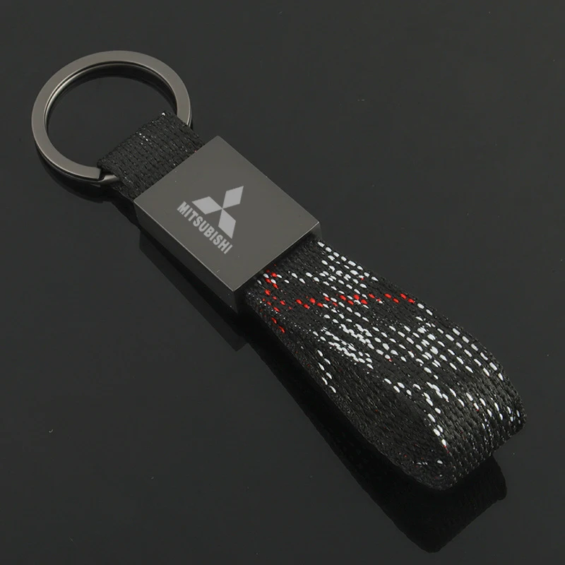 Car Keychain Pendant Alloy Keyring Key Chain Holder for Mitsubishi ASX Lancer Cordia Pajero Outlander Eclipse Galant Mirage