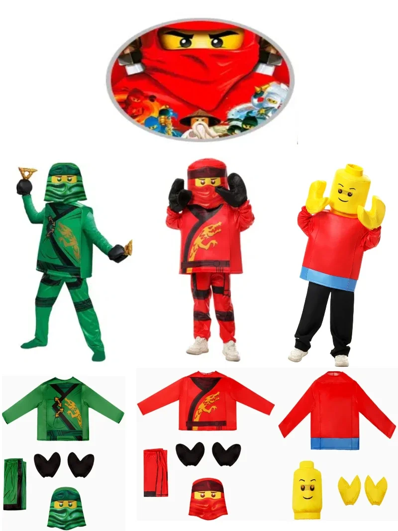 

Anime Phantom Ninja Arrival Guy Boy Phantom Ninja Hidden Warrior Kai Outfit Fancy Dress Up Kids Ninja Lloyd Halloween Costume
