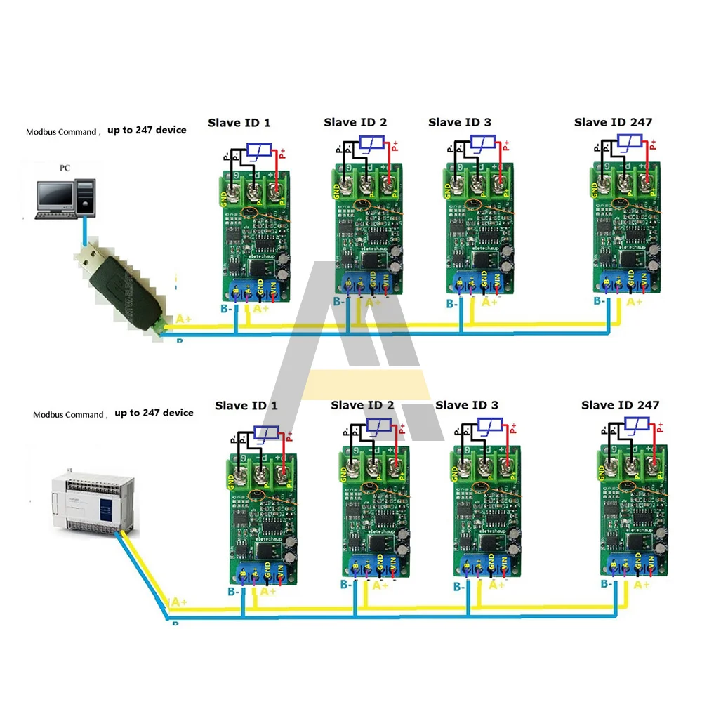 PT100 Temperature Sensor RTD Converter DC 12V RS485 Modbus Rtu Sensor Module -20-220℃/-20-400℃ 8-25V with case