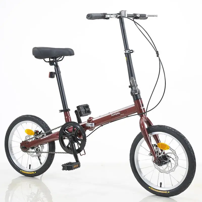 

16 Inch Retro Single Speed Disc-Brake Bicycle Portable Foldable Frame Adult Students City Outdoor Small Bike