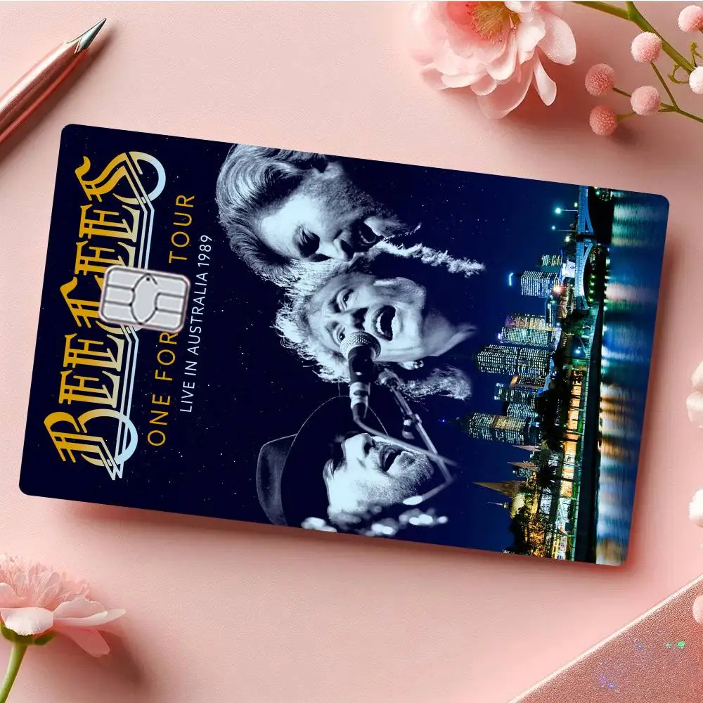 Bee Gees Band Credit Card Skin Stickers For VISA Bank Card Transportation Card Waterproof Sticker Anti-scratch Women Gift