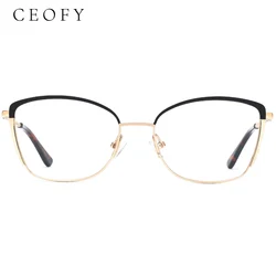 Ceofy 2024 New Women Metal Eyeglasses Frame Brand Design Reading Computer Prescription Optical Eyeglasses Frame Women Eyewear