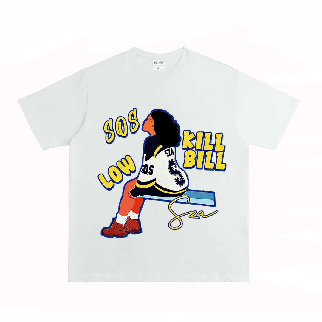 

SZA Album SOS Hip Hop Rapper American Long Short Sleeve T-Shirt Street Vintage Men and Women
