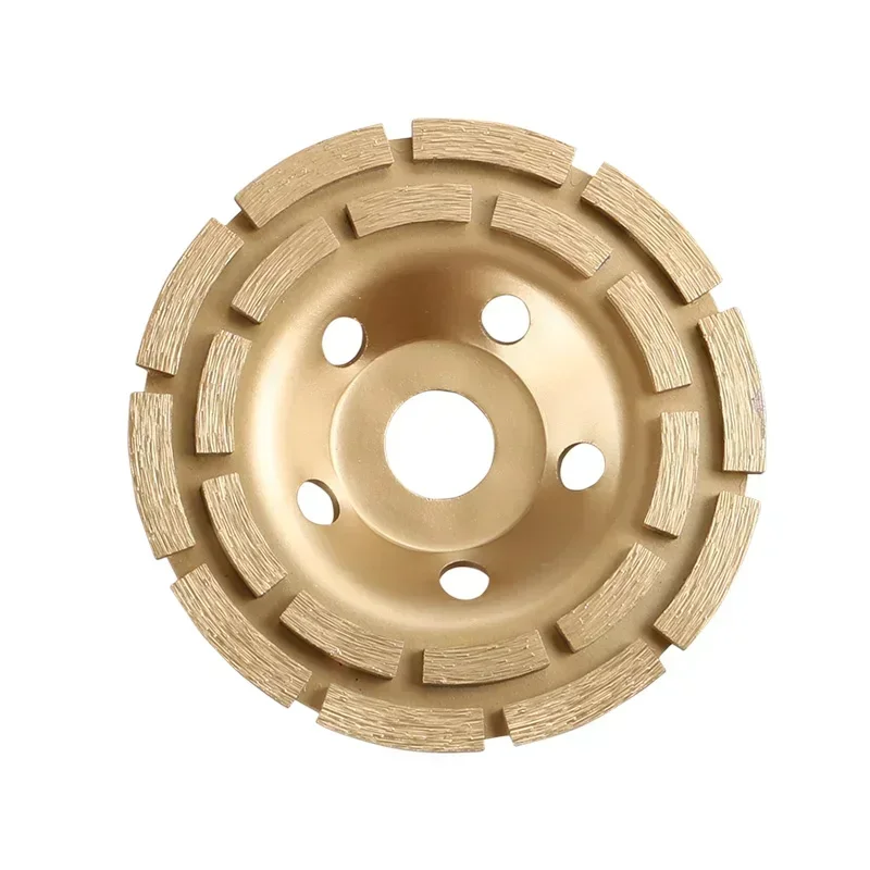 5" 6" 7"  Pro Diamond Double Row Cup Wheel Hard Concrete Field Stone Grinding