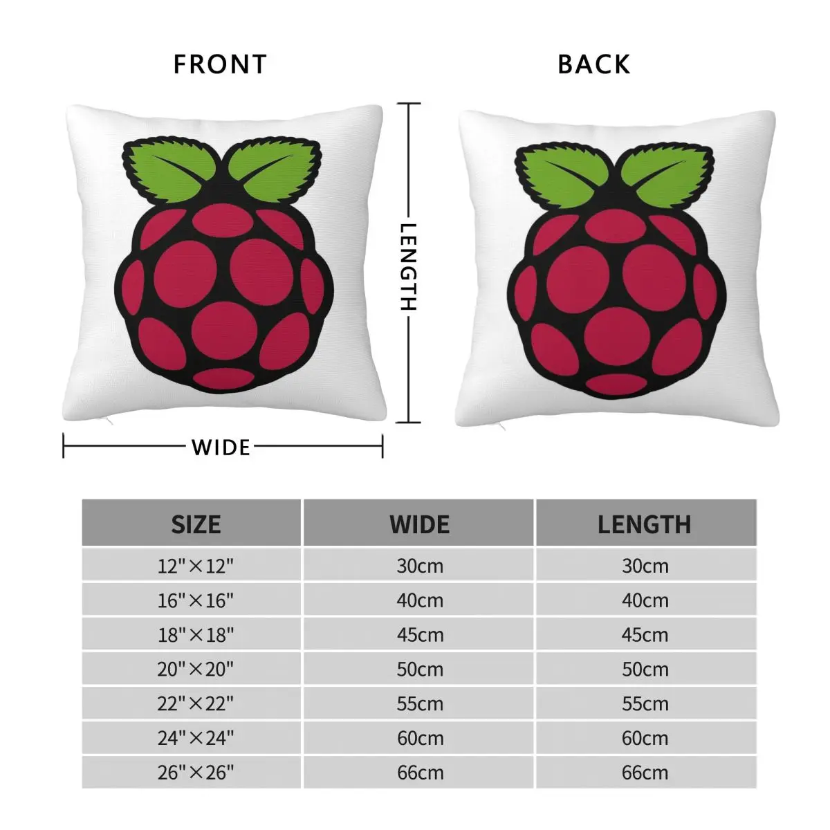 Raspberry Pi Micro Computer Pillowcase Polyester Linen Velvet Pattern Zip Decor Throw Pillow Case Car