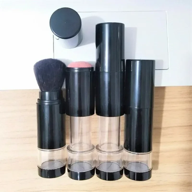 Pinceau de fond de teint 2 en 1, pinceau de maquillage vide pour Blush de voyage avec bouteille de poudre libre rechargeable, pot, outils de beauté de maquillage