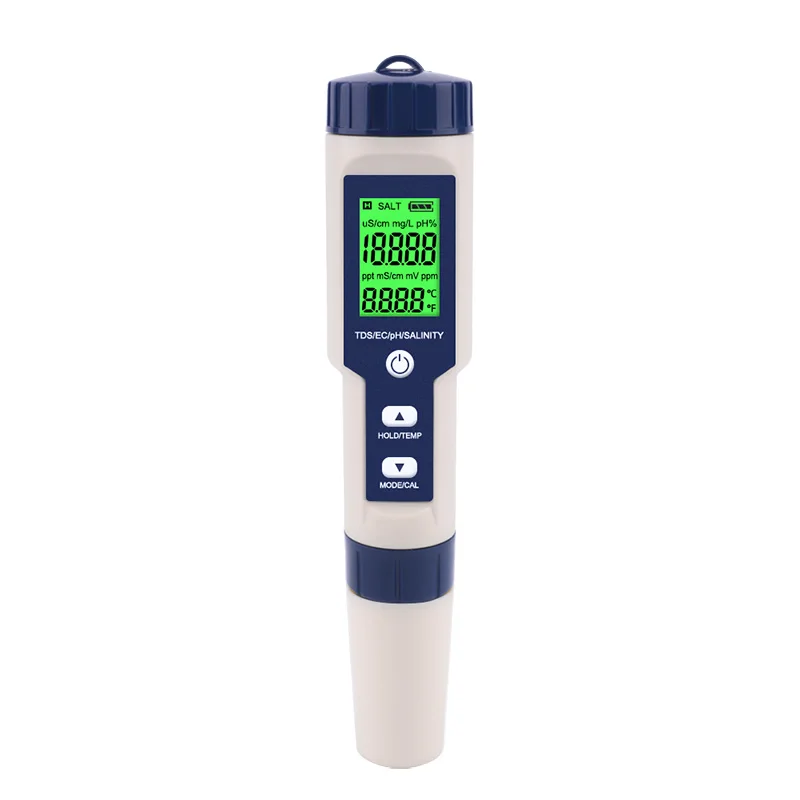 High-precision Pen Type PH/Salinity/Temperature/TDS/EC 5 in 1 Water Quality Tester