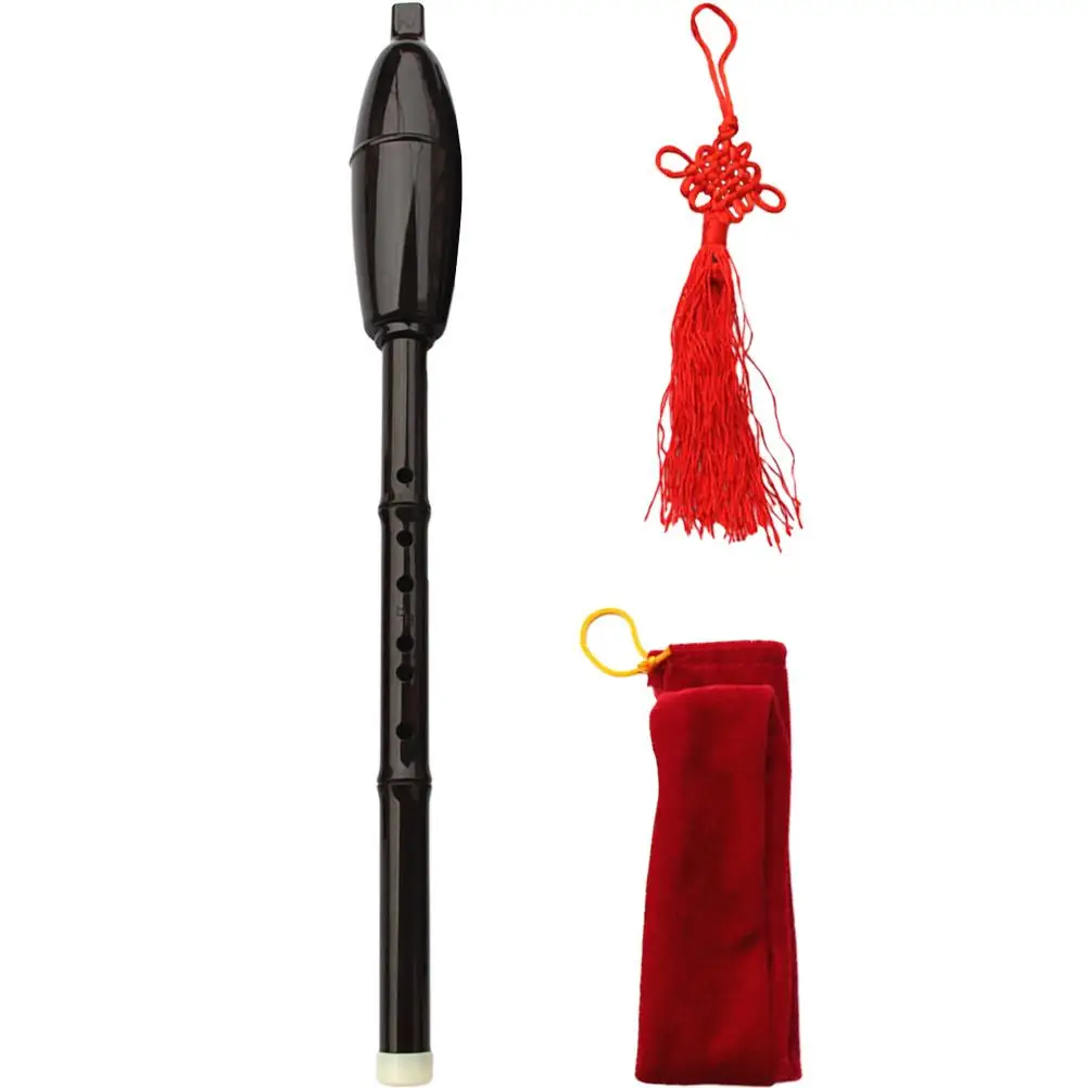 

Resin Bawu Flute Kit Smooth Surface Polished Sound Holes Portable Child Instrument Storage Bag Students Folk Woodwind