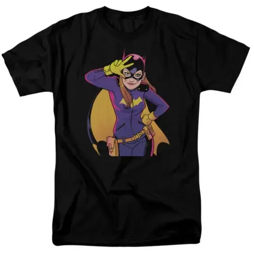 Licensed Comic Book Tee Black Batgirl Moves T Shirt  COTTON Hot Sale New Arrival Round Neck  printing t-shirt 2024  COTTON