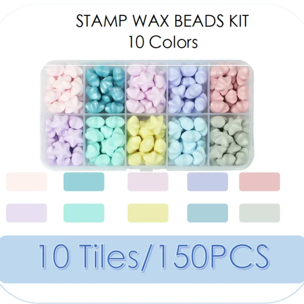 150pcs/Box Wax Seal Beads For Stamps Wax Print Beads Sealing Macaron Wedding Birthday Celebration Wax Lacquer For Seals Lacre