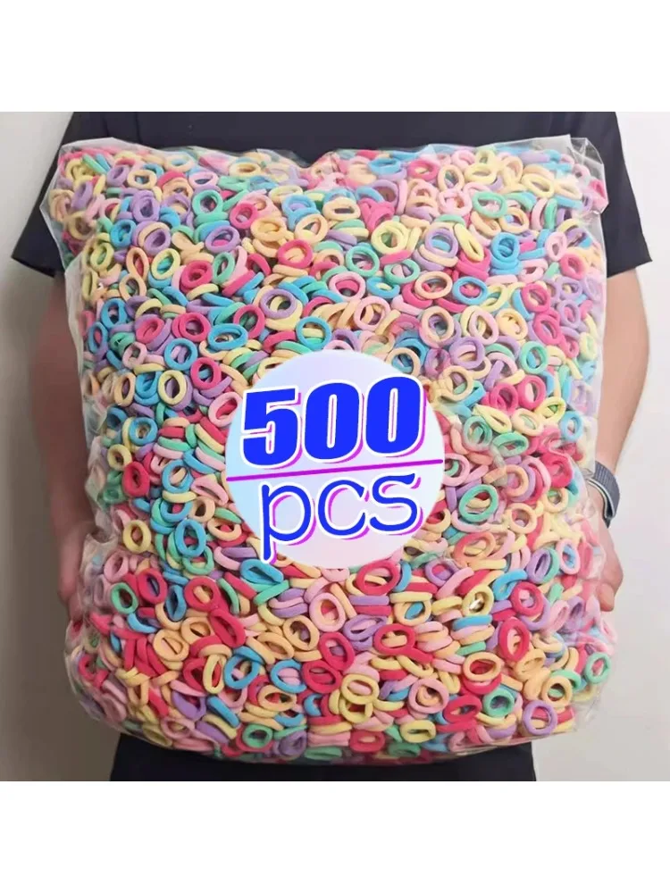 Frauen Mädchen Bunte Nylon Elastische Haarbänder Pferdeschwanz Halten Kleine Haargummi Gummibänder Scrunchie Mode Kinder Haar Zubehör