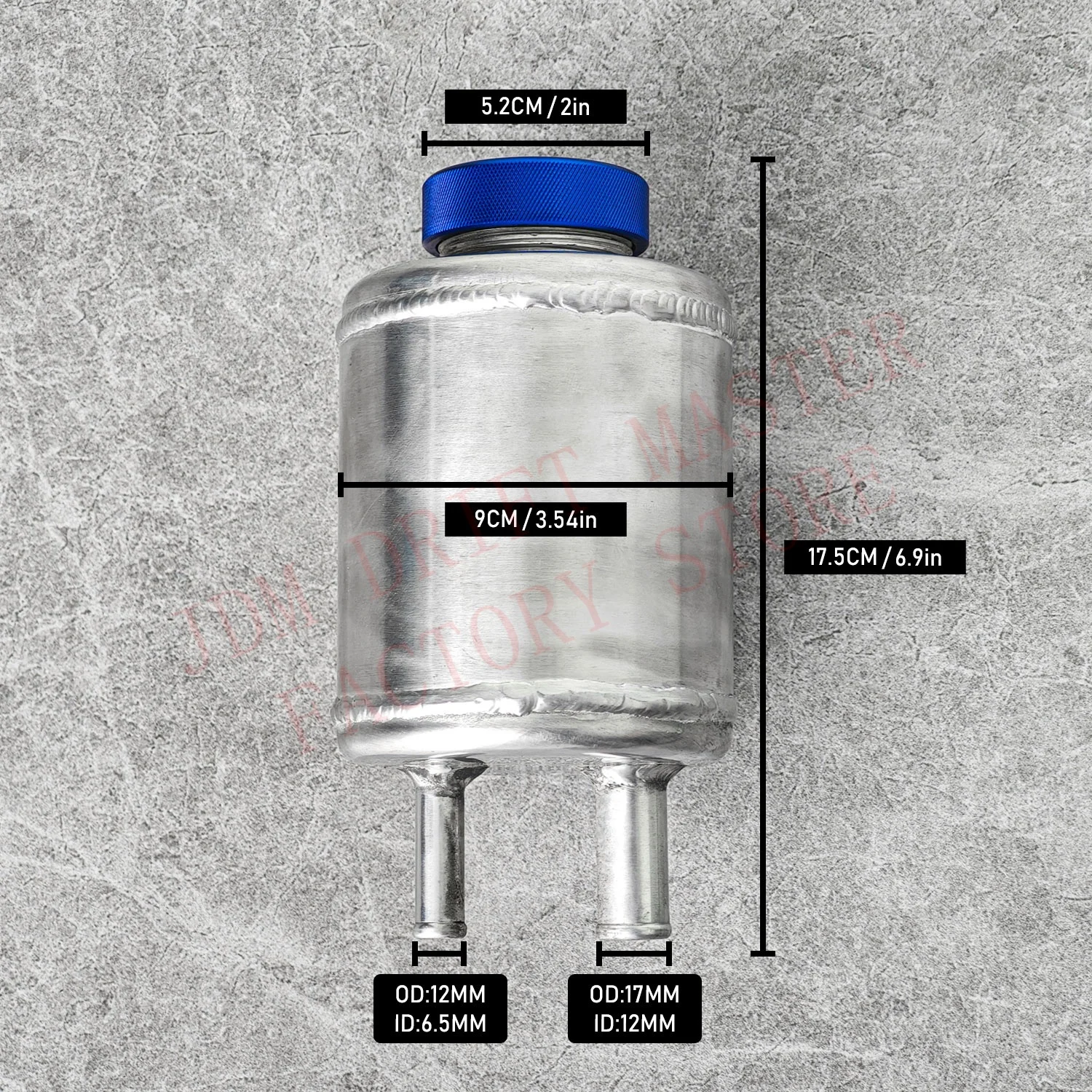 عالية الأداء سباق قوة التوجيه خزان النفط الصيد يمكن السيارات العالمي تعديل خزان السوائل مع المشابك #2