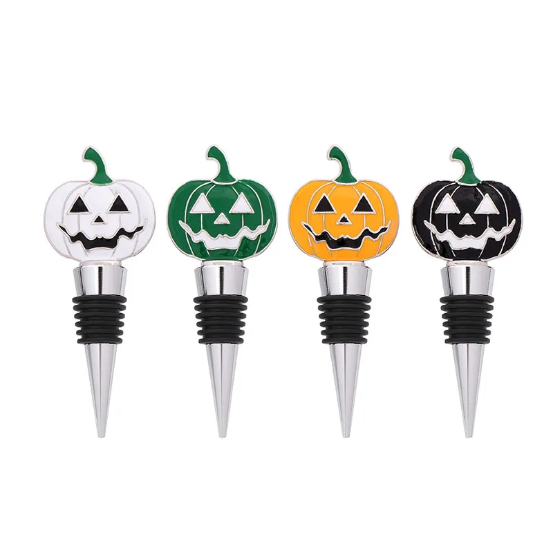 

10 шт., герметик для бутылок вина с тыквой на Хэллоуин, многоразовая пробка из сплава, прочная уплотнительная заглушка для вина, пива, напитков, украшения дома