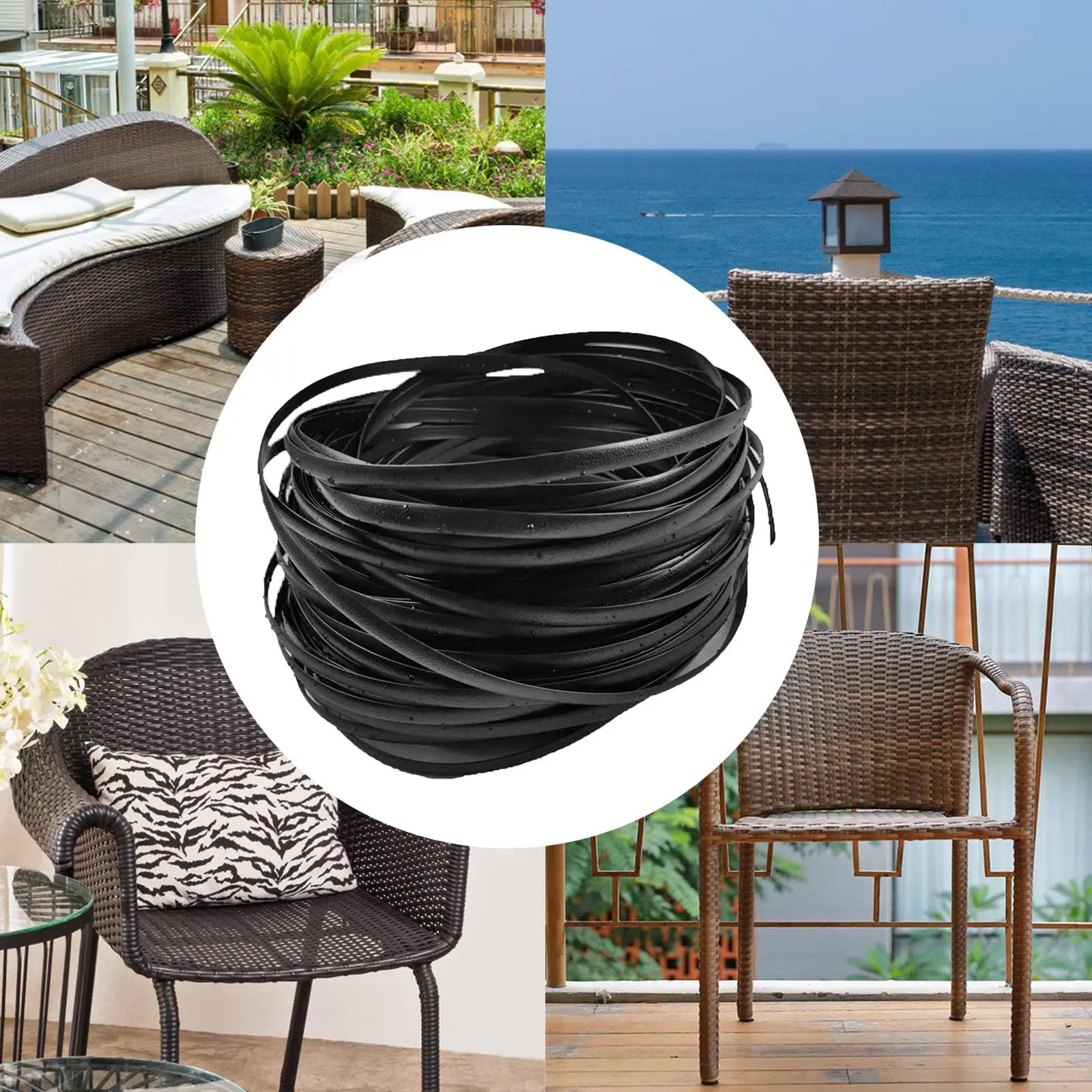 32m Terrassen möbel Korb reparatur set flaches synthetisches Web-Rattan-Fix material für Garten terrasse Sofa Tisch korb Ersatz